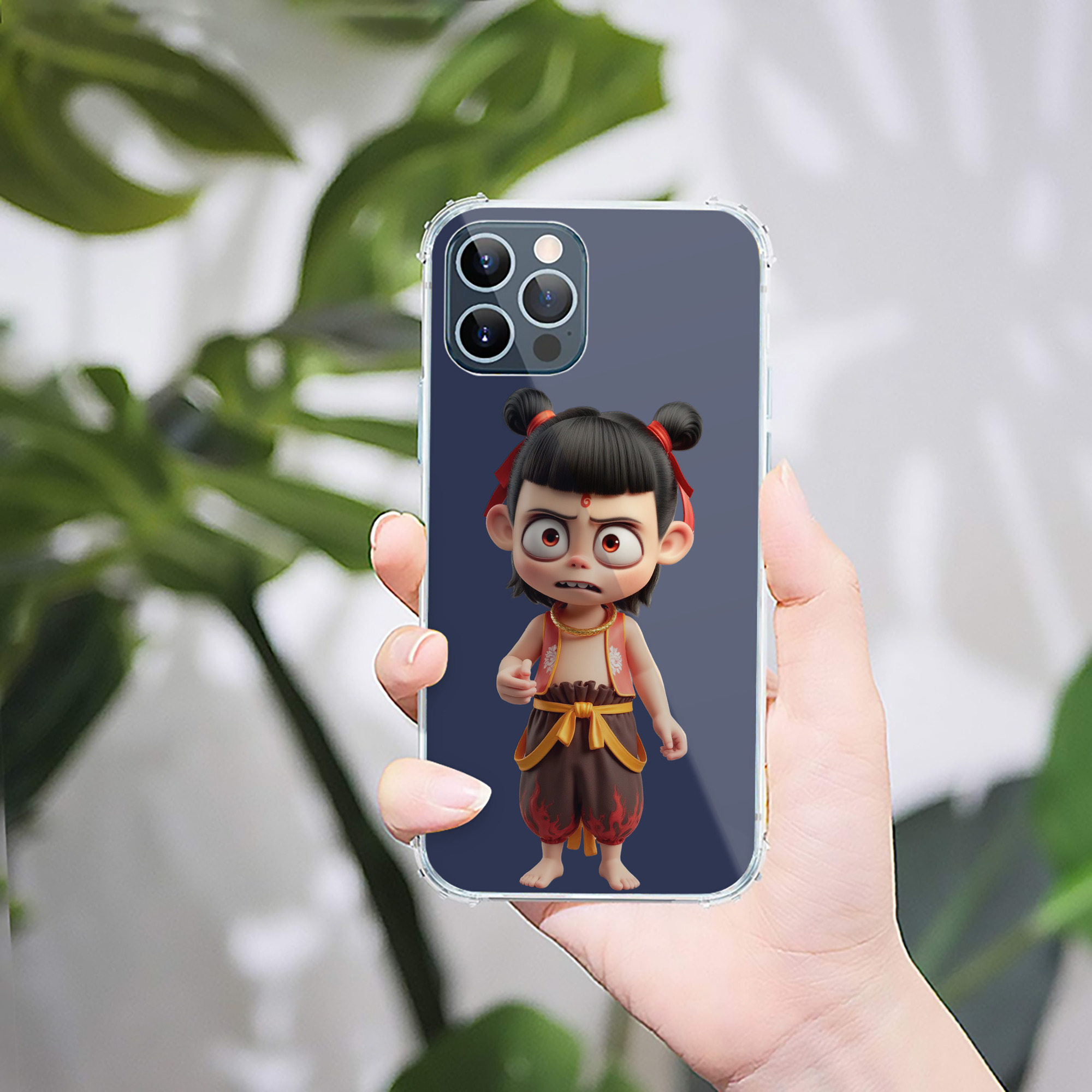 （画像用） Ne Zha 2 ナタ 魔童の大暴れ 【iPhone 12シリーズ対応】透明スマホケース（クリアソフトケース）